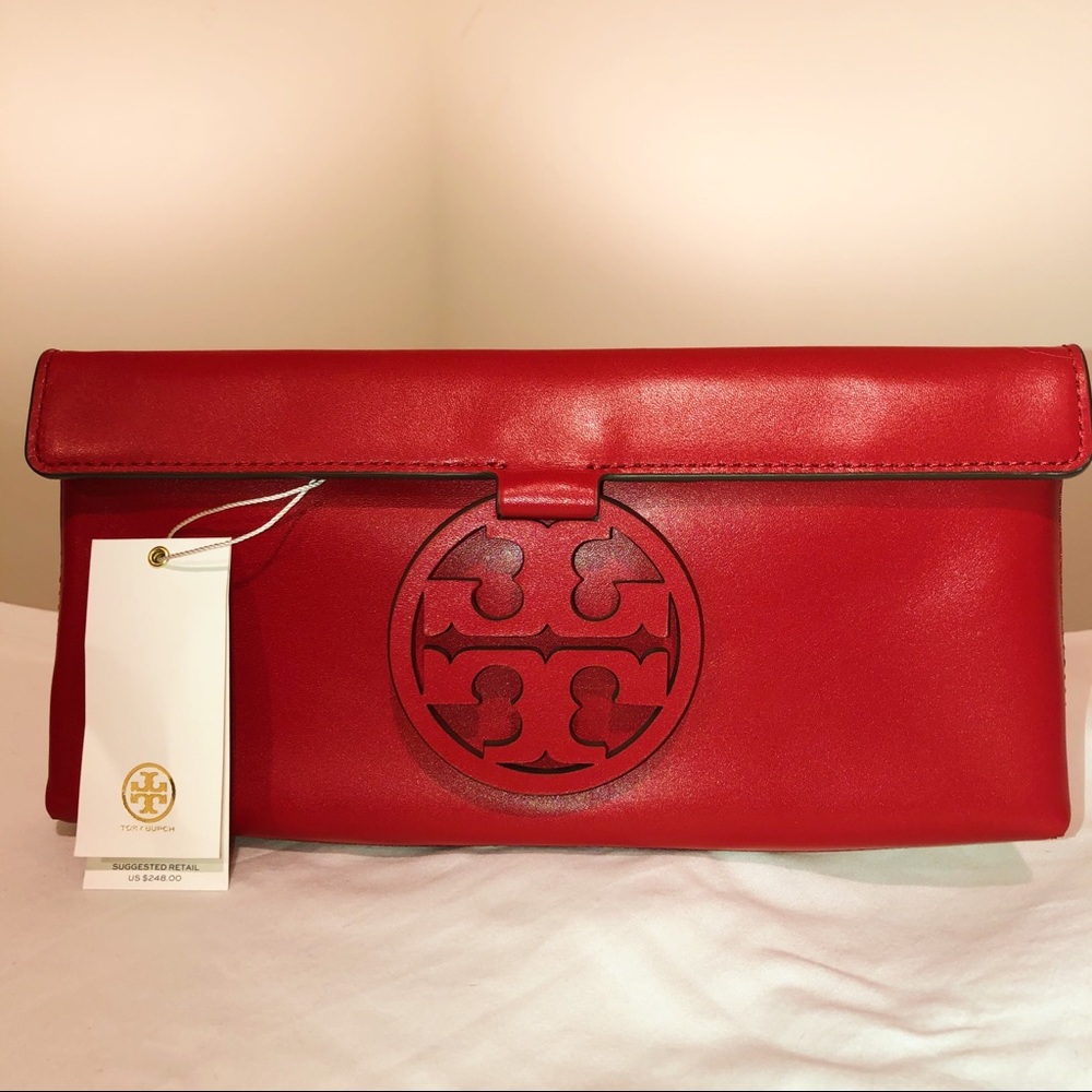 Tory Burch Leather Miller Clutch